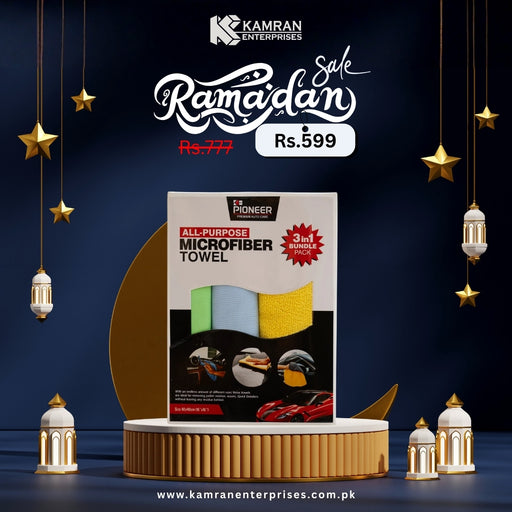 Ke Pioneer All Purpose Microfiber Towel 3 in 1 Bundle Pack Maximum Performance Highest Durability