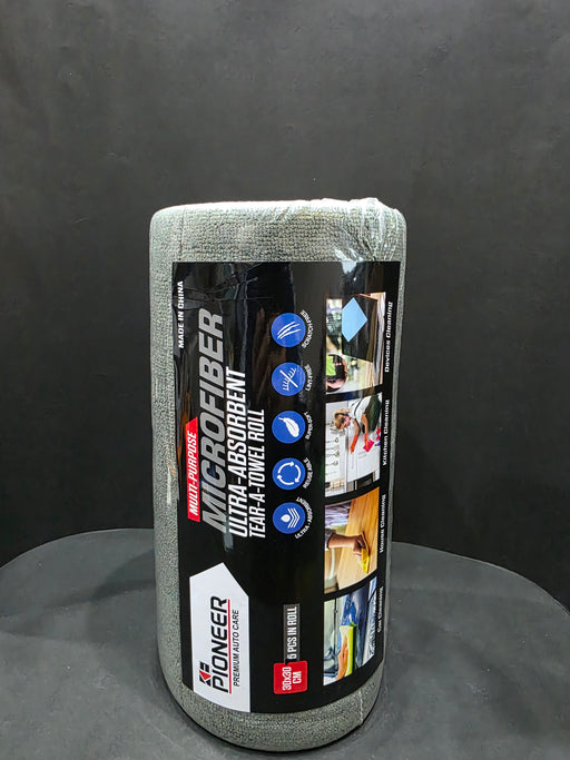 Ke Pioneer Multi Purpose Microfiber Ultra-Absorbent Tear-A-Towel Roll - 30X30cm - 75pcs - Dark Grey