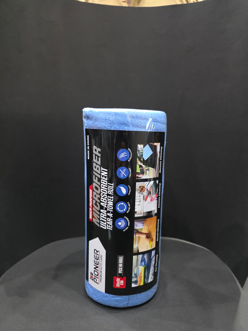 Ke Pioneer Multi Purpose Microfiber Ultra-Absorbent Tear-A-Towel Roll - 30X30cm - 50pcs - Blue
