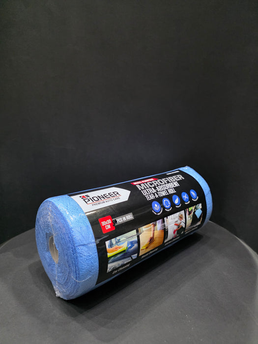 Ke Pioneer Multi Purpose Microfiber Ultra-Absorbent Tear-A-Towel Roll - 30X30cm - 50pcs - Blue