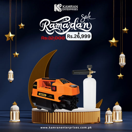 DERA Pressure Washer 150 Bar with Foam Lance – Copper Motor