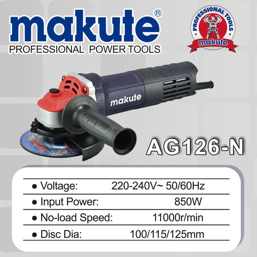 MAKUTE 4INCH ANGLE GRINDER AG126-S - 100% COPPER WINDING