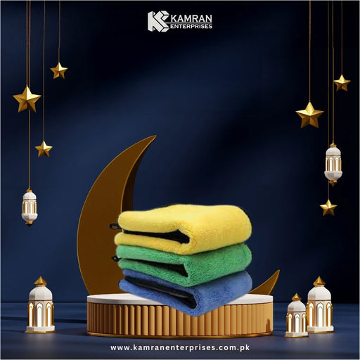 MAXIMA PREMIUM MICROFIBER TOWELS BUNDLE OF 3 - 40CM X 40CM - 800GSM - TOP QUALITY