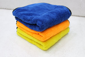 MAXIMA SUPER PLUSHED MICROFIBER TOWELS BUNDLE OF 3 - 40CM X 40CM - 800GSM - TOP QUALITY