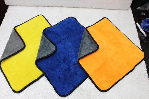 MAXIMA SUPER PLUSHED MICROFIBER TOWELS BUNDLE OF 3 - 40CM X 40CM - 850GSM - TOP QUALITY