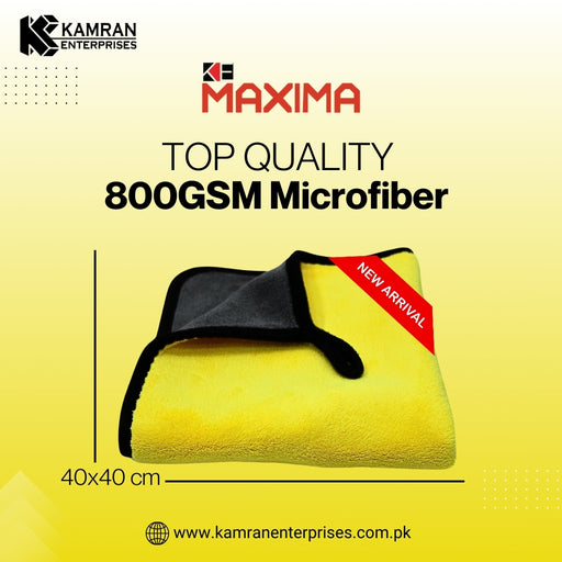 MAXIMA PREMIUM MICROFIBER TOWEL - 40CM X 40CM - 800GSM