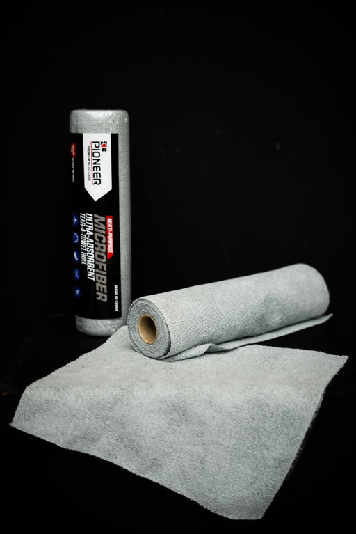 KE PIONEER MULTI PURPOSE MICROFIBER ULTRA-ABSORBENT TEAR-A-TOWEL ROLL - 30X30cm - 15pcs - Grey