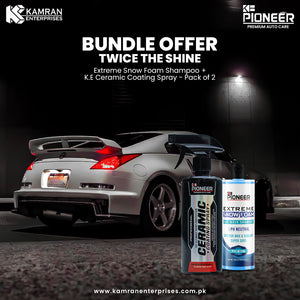 K.E Pioneer Extreme Snow Foam Shampoo + K.E Ceramic Coating Spray - Pack of 2 - Twice The Shine