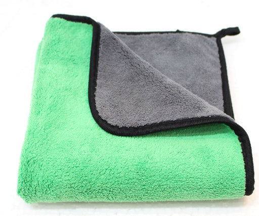 MAXIMA Microfiber Towel 40*40 cm | 800GSM cleaner duster & wipe wax for car care double side -GREEN
