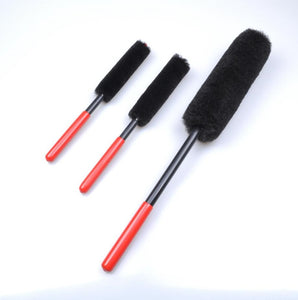 MJJC Wheel Detailing Brush Kit made of Microfiber - Black