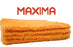 MAXIMA SUPER PLUSHED TOP QUALITY EDGELESS MICROFIBER - ORANGE - SIZE 40cmX40cm - 500GSM