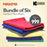 MAXIMA Knitted Microfiber Bundle Soft Towel Double Side 6 Pcs | Glass Cleaner | Car Towel | Edgeless Towel