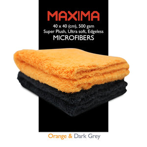 MAXIMA SUPER PLUSHED TOP QUALITY EDGELESS MICROFIBER - PACK OF 2 - SIZE 40cmX40cm - 500GSM