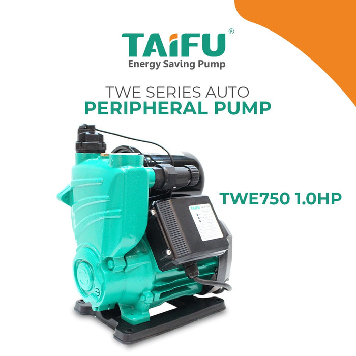 TAIFU TWE SERIES AUTO PERIPHERAL PUMP - TWE750 - 1.0HP - 100% COPPER WINDING -TOP QUALITY