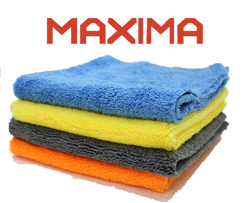 Maxima Material MAXIMA DUAL PILE EDGELESS MICROFIBER - 40CM X 40CM - PACK OF 4 -TOP QU ...